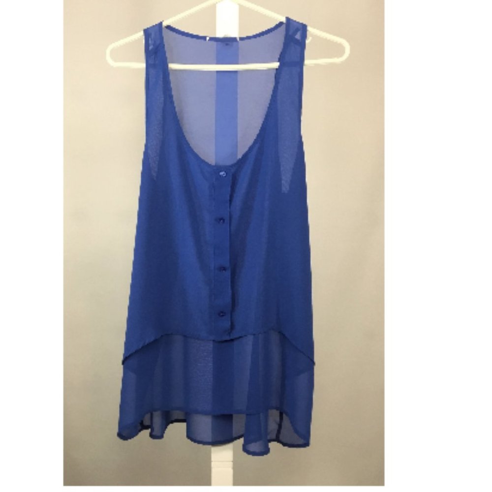 Sheer Chiffon Tunic Top L ( Free With $50 Purchase)